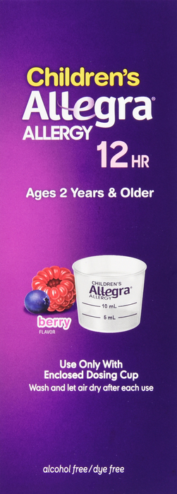 Children’s Allegra 12HR Allergy 30mg Liquid Berry 8oz