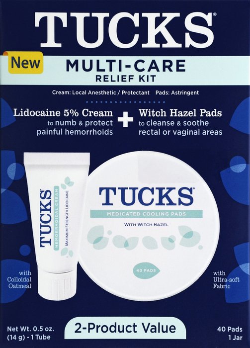 TUCKS MULTI-CARE 0.5OZ 40 PAD RELIEF KIT