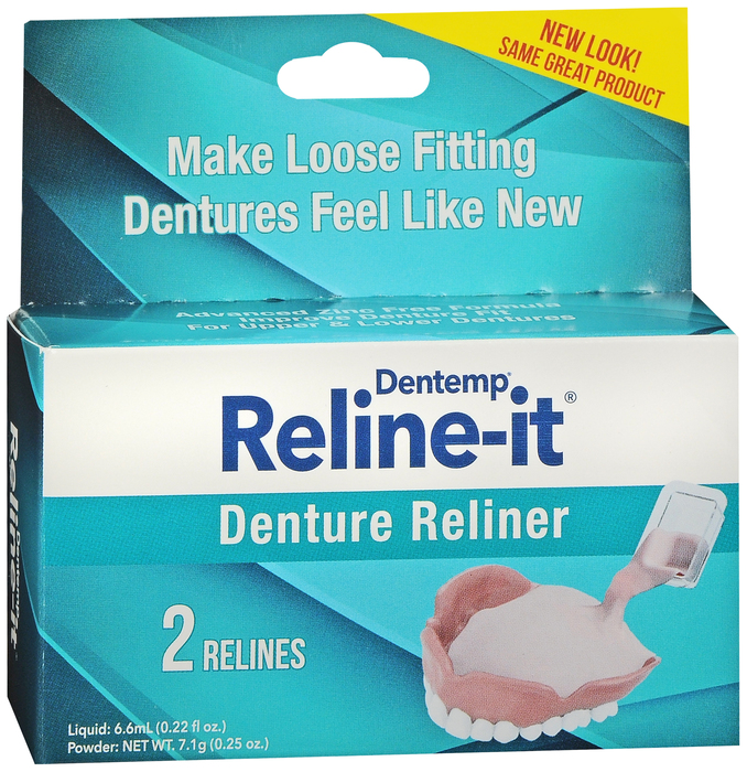 Dentemp Reline-It Denture Reliner 2ct