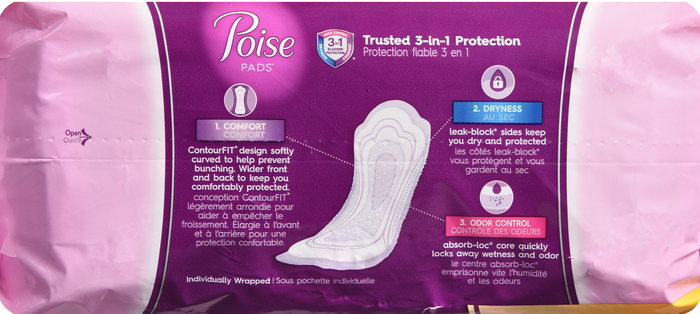 Poise Regular Length Ultimate Absorbency Pads 33ct