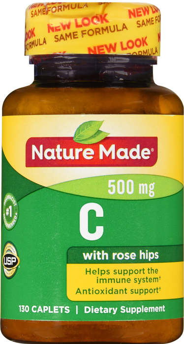 Nature Made VIT C 500MG W/ROSE HP TAB 130ct