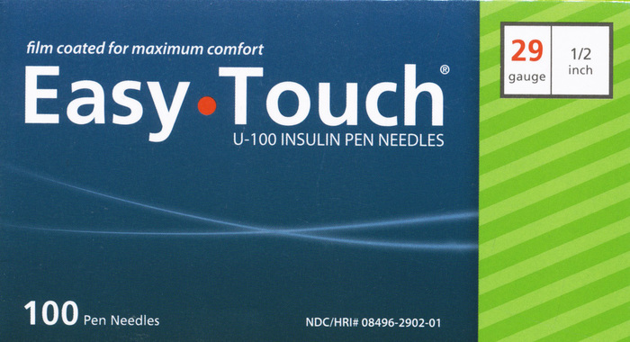 Easy Touch Pen Needles 29Gx1/2" 100ct