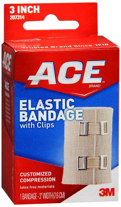 ACE 3 Inch Elastic Bandage with Clips 1ct