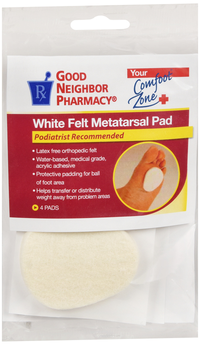 Good Neighbor Pharmacy Metatarsal Pad 3x4ct