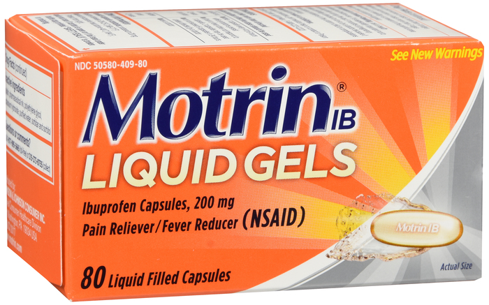 Motrin Ibuprofen 200mg Liquid Gels 80ct