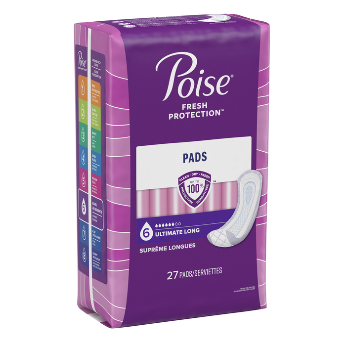 Poise Long Length Ultimate Absorbency Pads 27ct