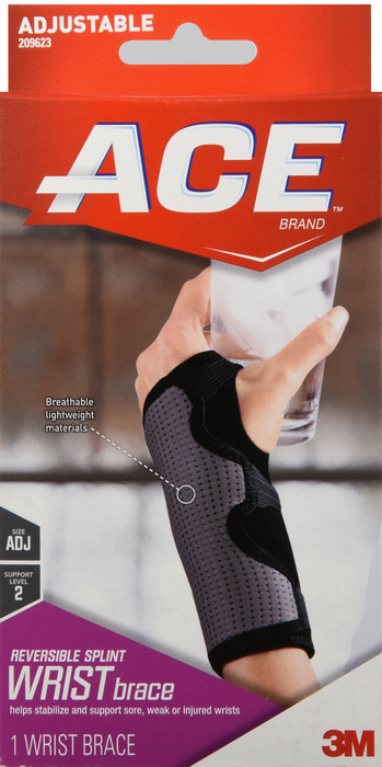 ACE Reversible Splint Wrist Brace Adjustable 1ct