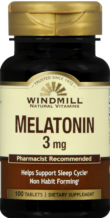 Windmill Melatonin 3mg Tablets 100ct