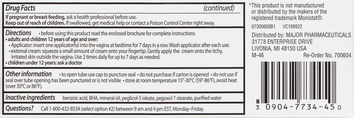 MICONAZOLE 2% VAGINAL CREAM 1.59OZ MAJ