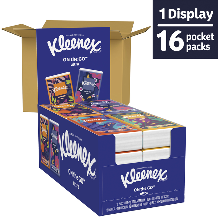 KLEENEX GO POCKT FACIAL TISSUE 6X16X10CT