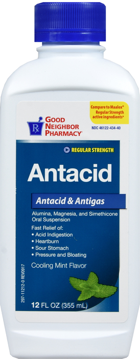 Good Neighbor Pharmacy Regular Strength Antacid Mint Liquid 12oz