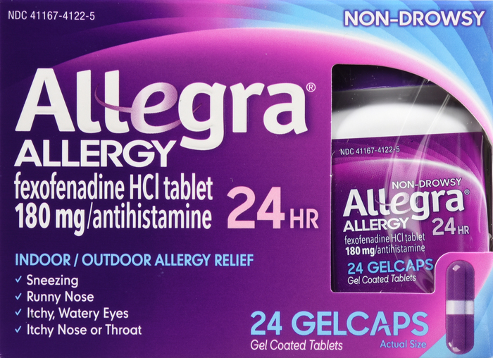 Allegra Allergy 24HR Antihistamine 180mg Gelcaps 24ct