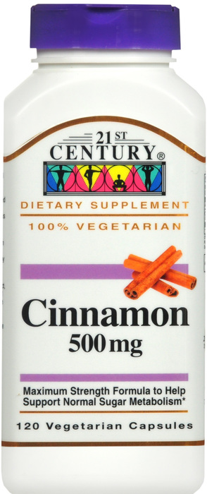 21st Century Cinnamon 500mg Capsules 120ct