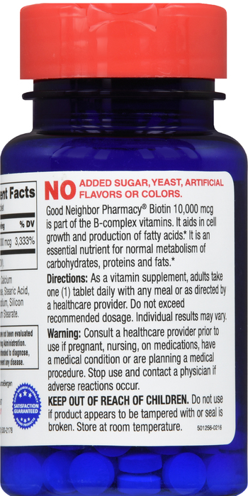 Good Neighbor Pharmacy Biotin 10000mcg Tablets 100ct