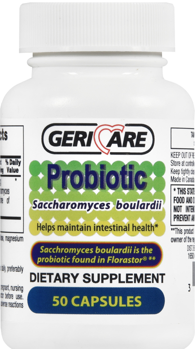 GeriCare Probiotic Saccharomyces Boulardii 250mg Capsules 50ct