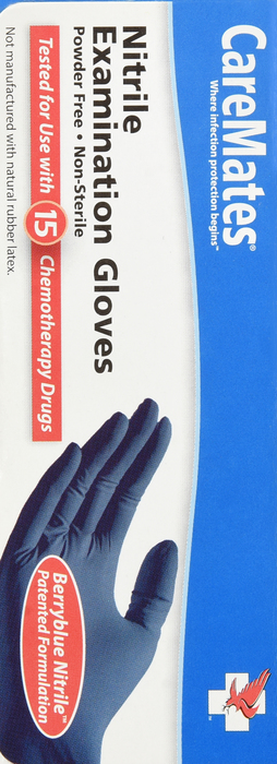 Gloves CareMates Nitrile Powder-Free M 100ct