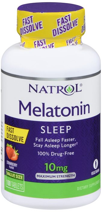 Natrol Melatonin 10mg Strawberry Tablets 100ct