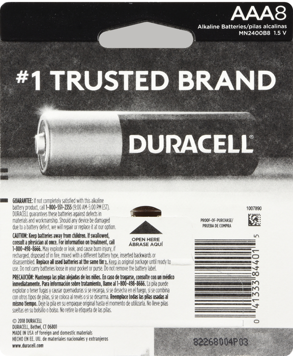 DURACELL COPPERTOP AAA 8CT