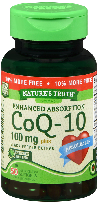 CO Q-10 100MG +BLCK PPR SGC 45+5 NAT TRU