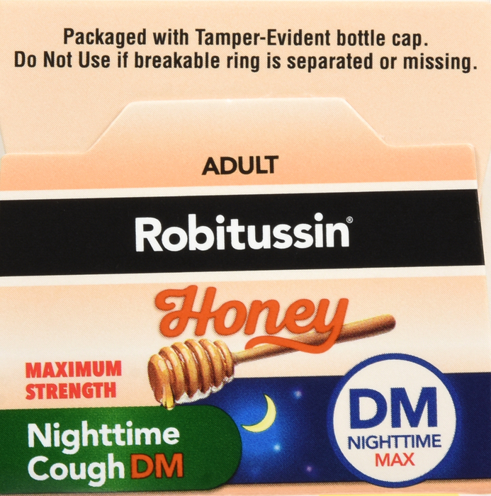 ROBITUSSIN HONEY DM MAX CGH NITE LIQ 4OZ