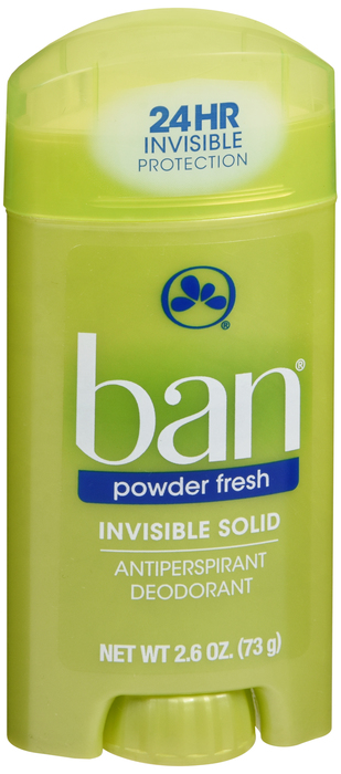 BAN INVISIBLE SOLID ANTIPERSPIRANT DEODORANT POWDER FRESH 2.6OZ