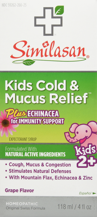 Similasan Kids Cold & Mucus Relief Syrup 118mL