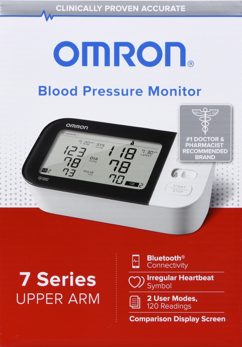 Omron 7 Series Wireless Upper Arm Blood Pressure Monitor 1ct