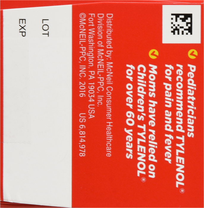 Children's Tylenol Pain + Fever 160mg Acetaminophen Grape Chewable Tablets 24ct