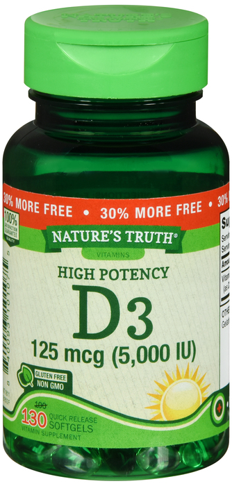 VITAMIN D3 5000IU SGC 100+30 NAT TRUTH