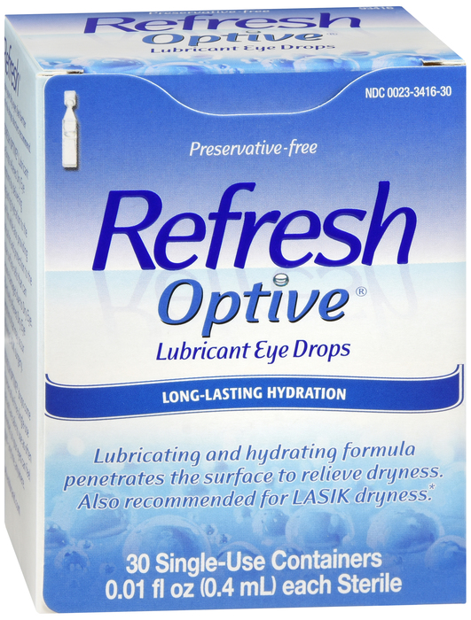 Refresh Optive Sensitive Lubricant Eye Drops 30ct