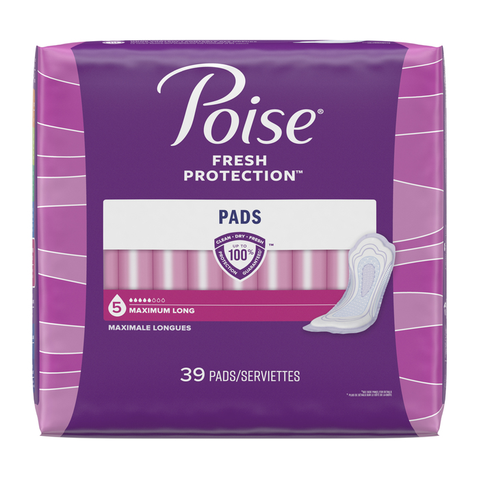 Poise Long Length Maximum Absorbency Pads 39ct