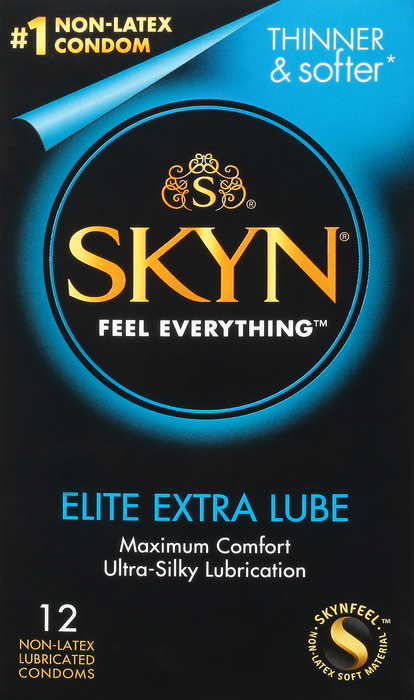 SKYN NON LATEX ELITE EXTRA LUBE CDM 12CT