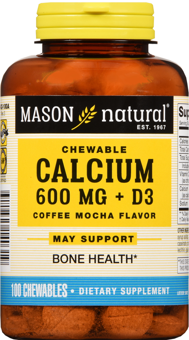 MASON SUPER CALCIUM 600+ D3 CHEW 100CT