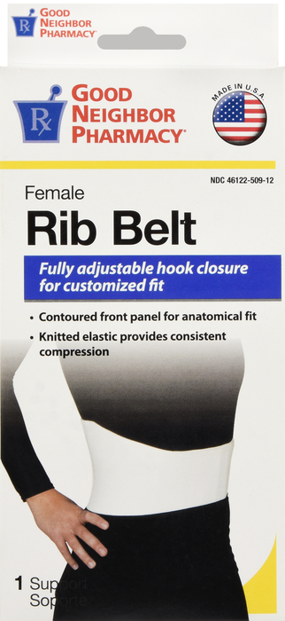 Good Neighbor Pharmacy Female Rib Belt Support White Adjustable 1ct