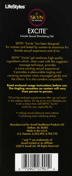 SKYN EXCITE FEMALE STIMULATION GEL 0.5OZ