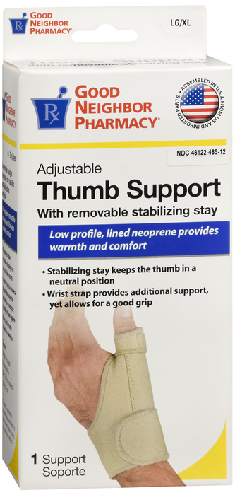 Good Neighbor Pharmacy Thumb Support w/Removable Stabilizing Stay Large/Extra Large 1ct