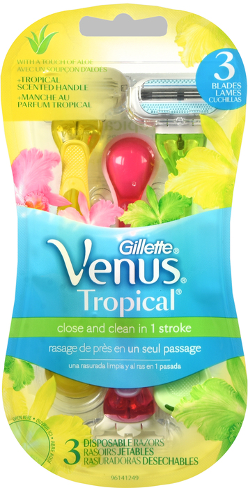 Gillette Venus Tropical Disposable Women's Razors 3ct