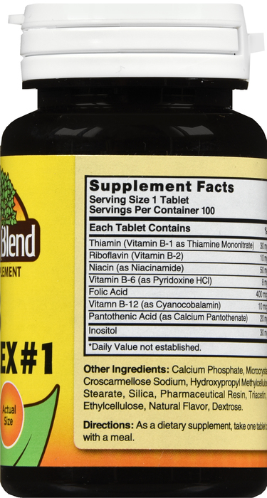 Nature's Blend B Complex Form 1 Tablets 100ct