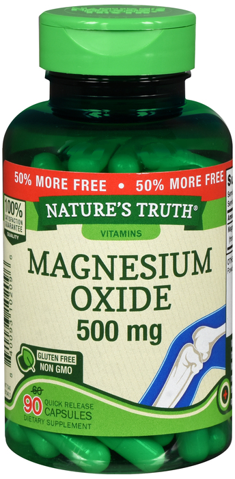 MAGNESIUM OXIDE 500MG CAP 60+30 NAT TRUT