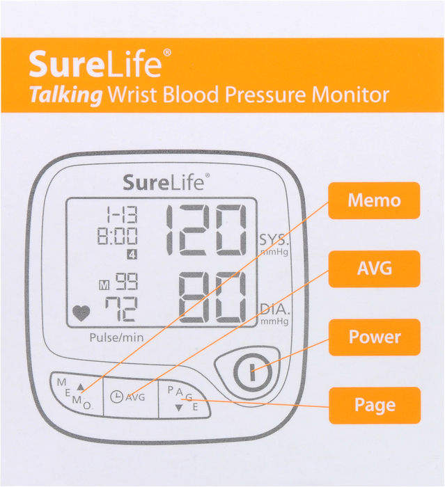 B/P MONITOR TALKING WRIST SURELIFE