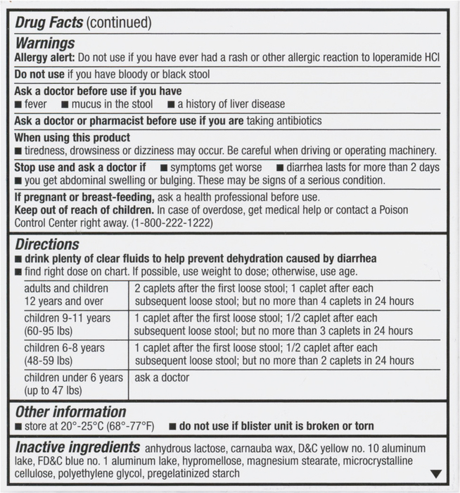 ANTI-DIARRHEAL 2MG CAPLET 12CT MAJ