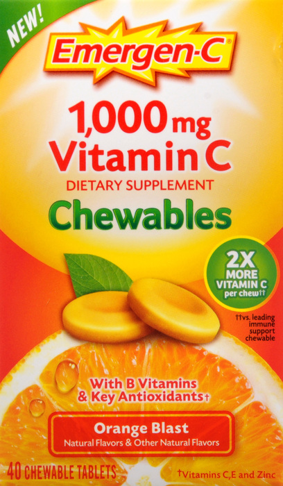 EMERGEN-C VIT C ORANGE CHEW TAB 40CT