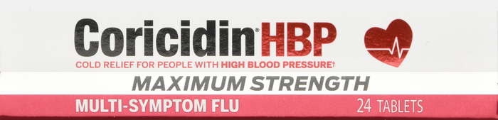 Coricidin HBP Maximum Strength Flu Tablets 24ct