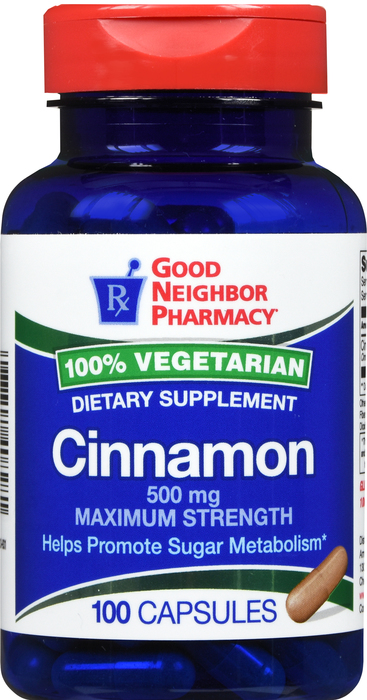 Good Neighbor Pharmacy Cinnamon 500mg Capsules 100ct