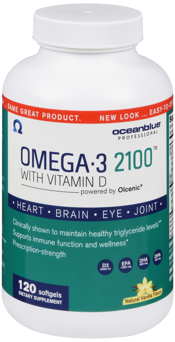 OceanBlue Omega-3 2100mg with Vitamin D Softgels 120ct