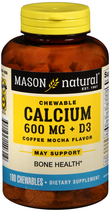 MASON SUPER CALCIUM 600+ D3 CHEW 100CT