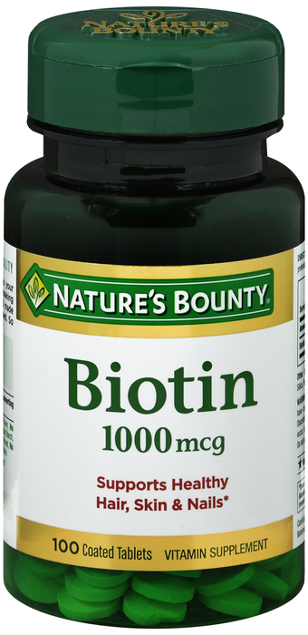 BIOTIN 1000MCG TABLET 100CT NATURES BOUNTY