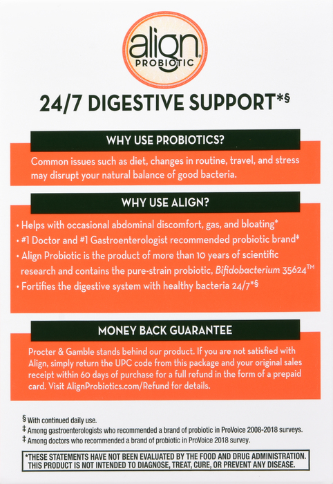 Align Digestive Care Probiotic Supplement Capsules 42ct