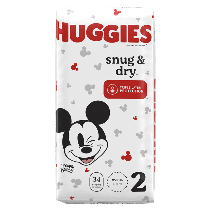 HUGGIES SNUG & DRY SIZE 2 4X34CT