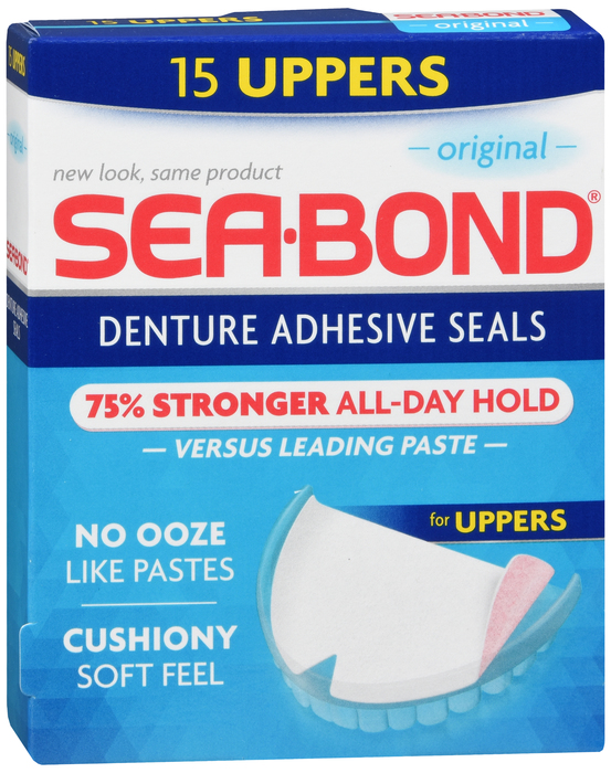 Sea Bond Secure Upper Denture Adhesive Seals 15ct